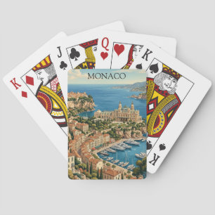 Vintage Monaco French Riviera Casino View Poker Cards