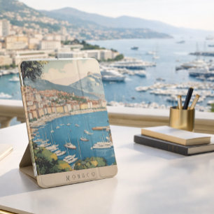 Vintage Monaco Harbor Scenic Travel Art iPad Mini Cover