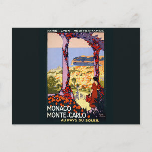 Vintage Monaco Monte Carlo Postcard