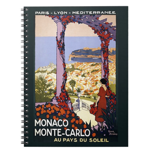 Vintage Monaco Monte Carlo Spiral Photo Notebook (Front)