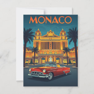 Vintage Monaco Monte-Carlo Travel Postcard