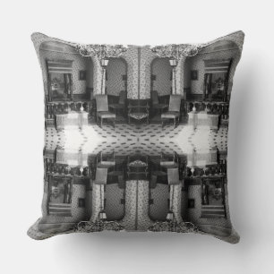 Vintage Monaco Palace Prince Louis XIII Room Mouse Throw Pillow