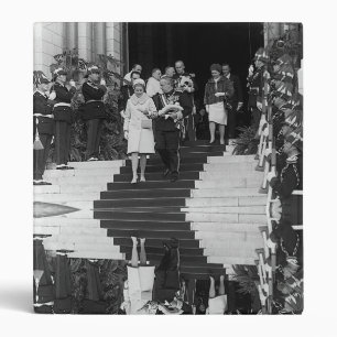 Vintage Monaco Prince Albert and Princess Grace 3  Ring Binder