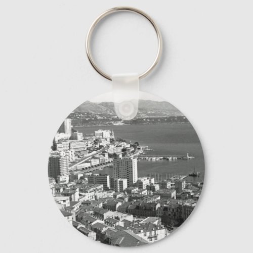 Vintage Monaco Principality Monte Carlo port Jigsa Keychain