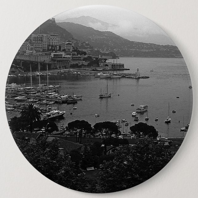Vintage Monaco Principality The port 1970 Button (Front)