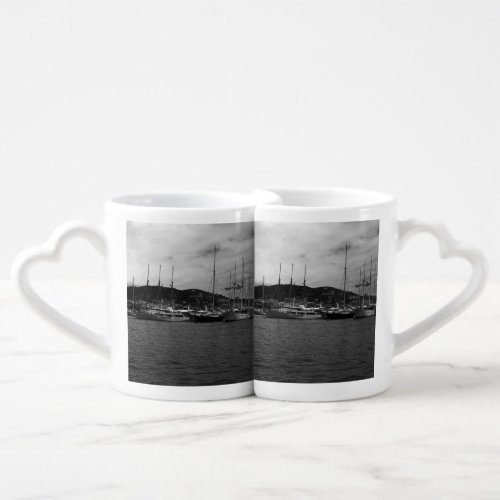 Vintage Monaco Principality The port Coffee Mug Set