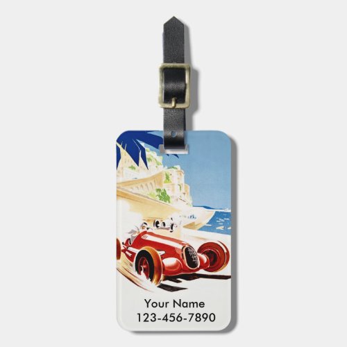 Vintage Monaco Travel Custom Luggage Tag