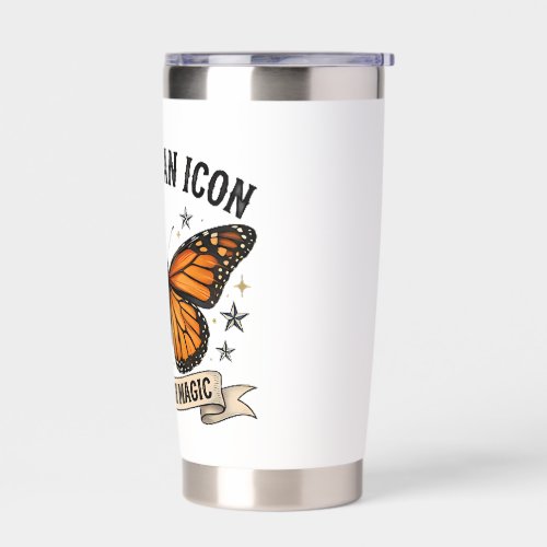 Vintage Monarch Butterfly American Icon Lumbar Pil Insulated Tumbler
