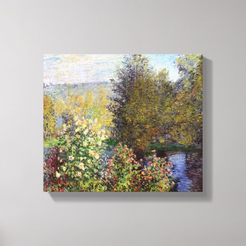 Vintage Monet  Corner of the Garden at Montgeron Canvas Print
