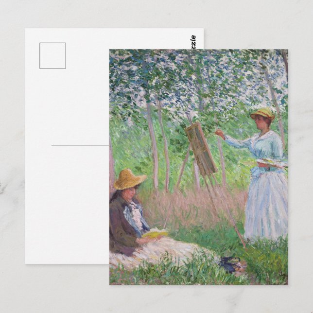 Vintage Monet Dappled Sunlight Forest Art Postcard (Front/Back)