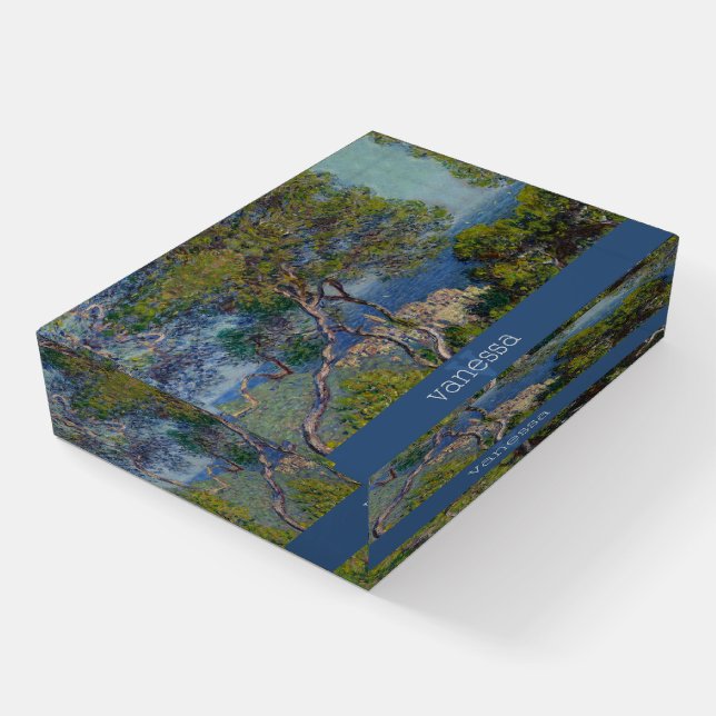 Vintage Monet Monogrammed Paperweight (Angled)