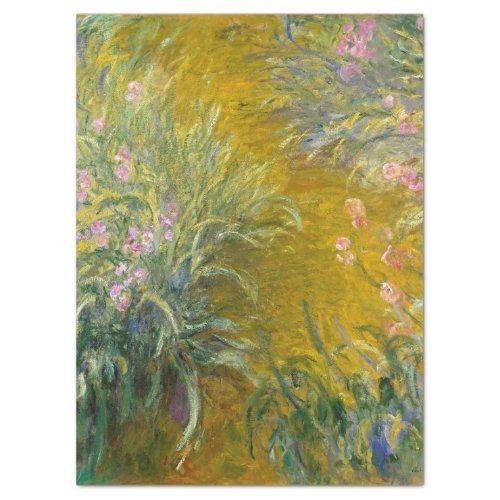 Vintage Monet Painting Path Through Irises Tissue Paper