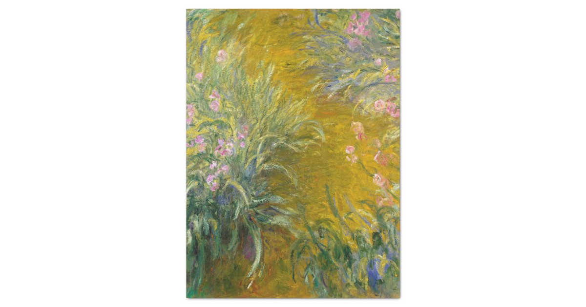 Vintage Painting Path Through Irises Tissue Paper Zazzle