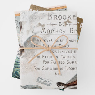  Vintage Monkey American Advertising Art   Wrapping Paper Sheets