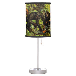 Vintage Monkey Gibbon Chipanzee Gorilla Orangutan Table Lamp