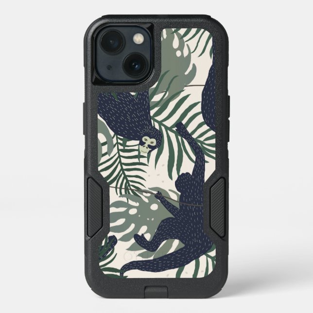 Vintage Monkey Pattern Otterbox iPhone Case (Back)