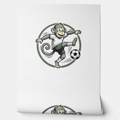 Vintage Monkey Soccer Player Engraving Shirt Desig Wallpaper