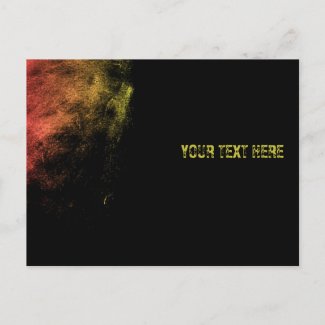 Vintage Monochrome Grunge Smudge Art Postcard
