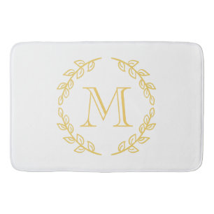 Vintage Monogram Bath Mat