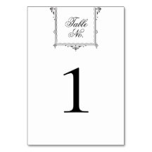 Vintage Monogram Black and White Wedding