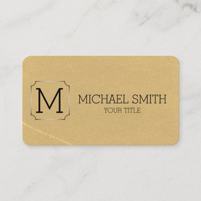 Vintage Monogram Business Card (Front)