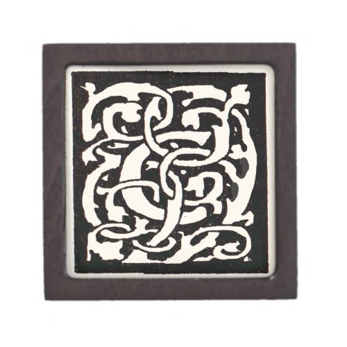 Vintage Monogram C Art Nouveau Letter Gift Box