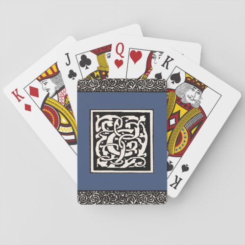 Vintage Monogram C Art Nouveau Letter Poker Cards