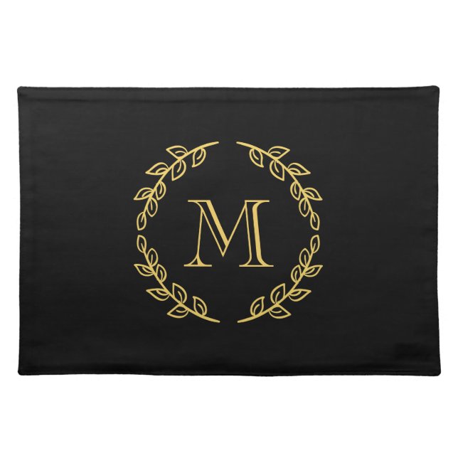 Vintage Monogram Cloth Placemat (Front)