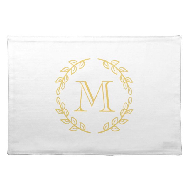 Vintage Monogram Cloth Placemat (Front)