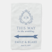 Vintage Monogram Crest Wedding Directions