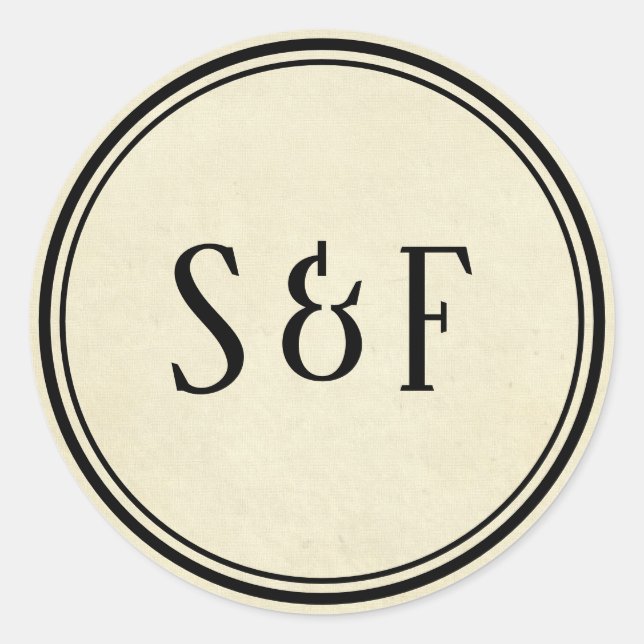 Vintage  Monogram Envelope Seal (Front)