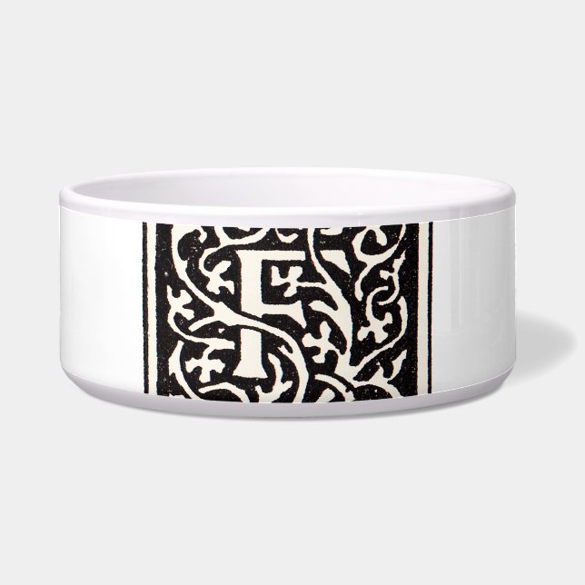 Vintage Monogram F Art Nouveau Letter Bowl (Front)