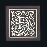 Vintage Monogram F Art Nouveau Letter Jewelry Box<br><div class="desc">Art nouveau Letters - Monograms from the Arts & Crafts Movement This letter F is a lovely rugged monogram created in 1901, and published in a set of books. The monogram F is surrounded by a wonderful hand-drawn vine pattern, very much in the style of the art nouveau patterns in...</div>
