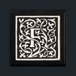 Vintage Monogram F Art Nouveau Letter Keepsake Box<br><div class="desc">Art nouveau Letters - Monograms from the Arts & Crafts Movement This letter F is a lovely rugged monogram created in 1901, and published in a set of books. The monogram F is surrounded by a wonderful hand-drawn vine pattern, very much in the style of the art nouveau patterns in...</div>