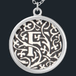 Vintage Monogram F Art Nouveau Letter Silver Plated Necklace<br><div class="desc">Art nouveau Letters - Monograms from the Arts & Crafts Movement This letter F is a lovely rugged monogram created in 1901, and published in a set of books. The monogram F is surrounded by a wonderful hand-drawn vine pattern, very much in the style of the art nouveau patterns in...</div>