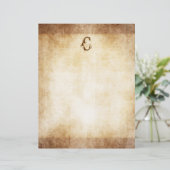 Vintage Monogram Faded Damask Paper (Standing Front)