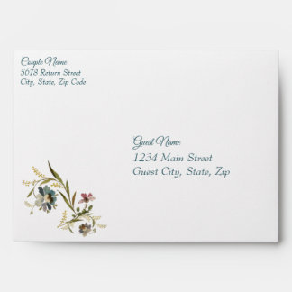 Vintage Monogram Floral Vine Envelope