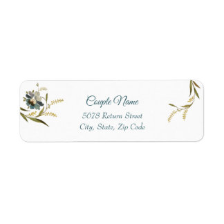 Vintage Monogram Floral Vine Label