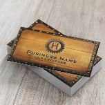 Vintage Monogram Industrial Steampunk Business Card<br><div class="desc">Steampunk Vintage Monogram Industrial Business Card.</div>