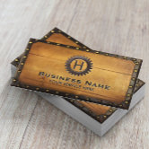 Construction Vintage Monogram Turquoise Copper Business Card, Zazzle in  2023