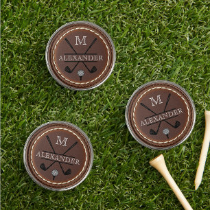 Vintage Monogram Initial Name Golf Ball Marker