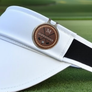 Vintage Monogram Initial Name Golf Hat Clip