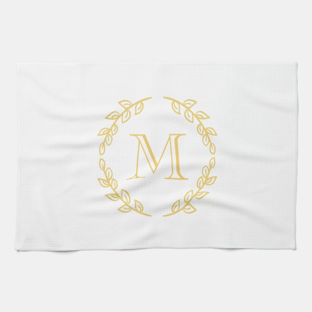 Vintage Monogram Kitchen Towel (Horizontal)