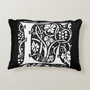 Vintage Monogram L Art Nouveau  Accent Pillow