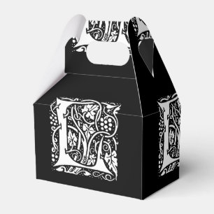 Vintage Monogram L Art Nouveau Favor Boxes