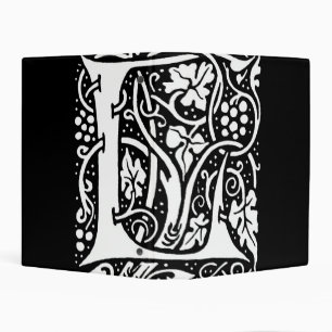 Vintage Monogram L Art Nouveau Mini Binder