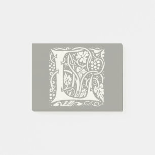 Vintage Monogram L Art Nouveau Post-it Notes