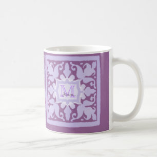 Vintage Monogram (Lilac) Coffee Mug