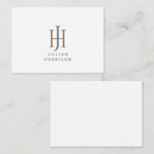 Vintage Monogram Logo Note Card