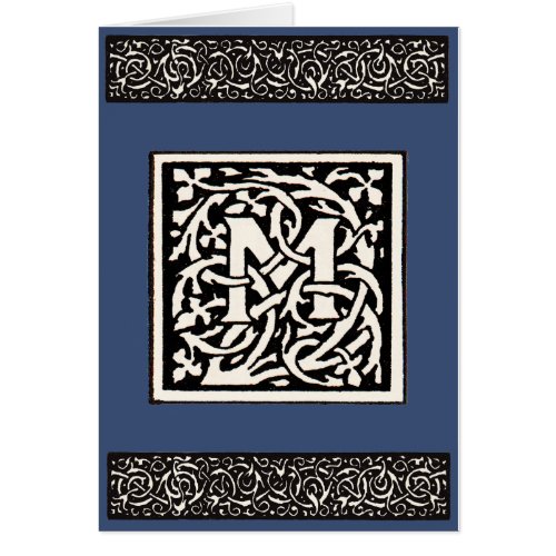 Vintage Monogram M Art Nouveau Letter